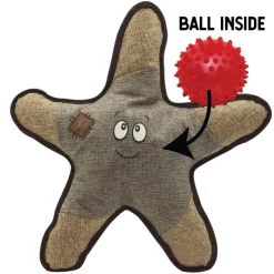 Snugarooz Sophie the Starfish Spikey Ball Grey Dog Toy (21")