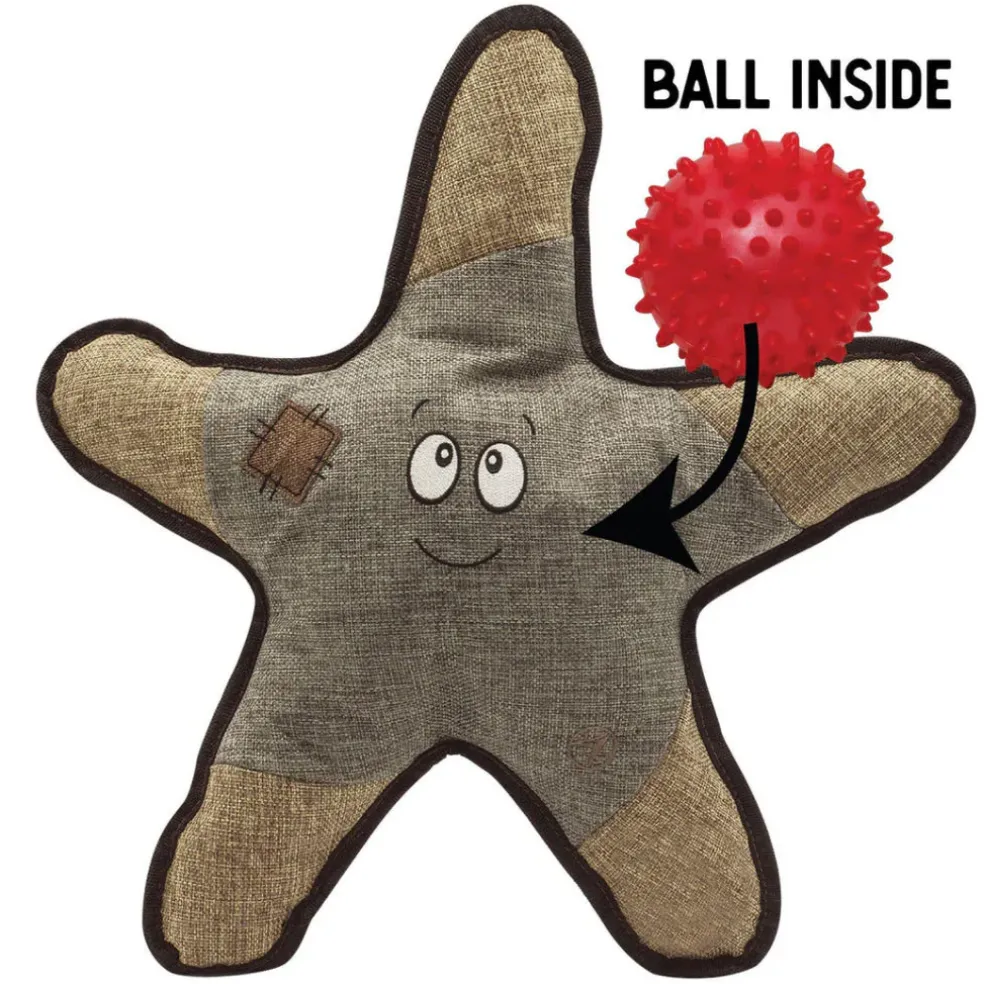 Snugarooz Sophie the Starfish Spikey Ball Grey Dog Toy (21")