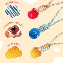Snugarooz Spike-O-Mite Assorted Colors Dog Rope Toy (16
