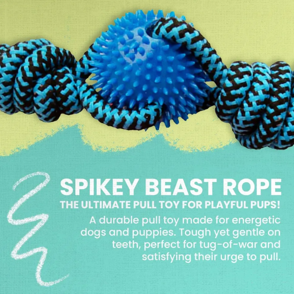 Snugarooz Spikey Beast Dog Rope Toy - Assorted Colors (24")
