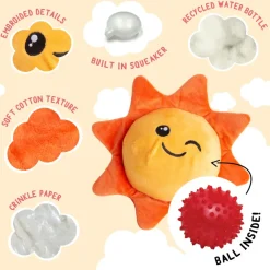Snugarooz Sweet Sunshine 2-in-1 Plush Dog Toy with Hidden Ball