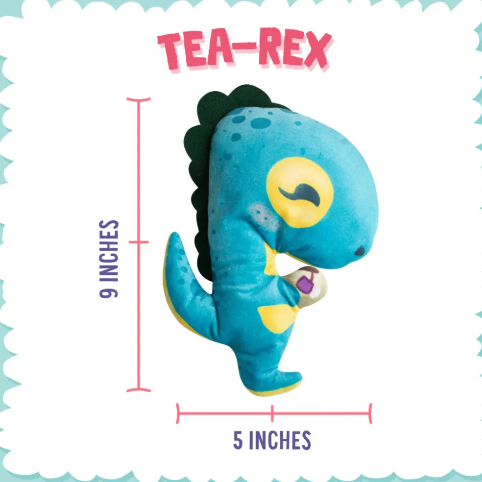 Snugarooz Tea-Rex Crinkle & Squeak Plush Dog Toy