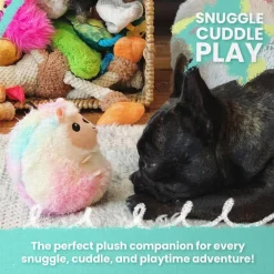 Snugarooz Tea-Rex Crinkle & Squeak Plush Dog Toy