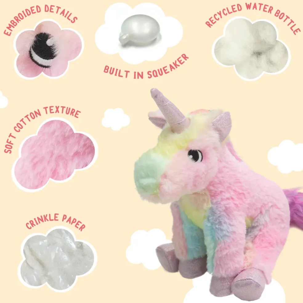 Snugarooz Tye Unicorn Plush Dog Toy (11")