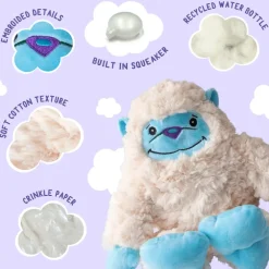 Snugarooz Yeti Squeaker and Crinkle Plush Dog Toy