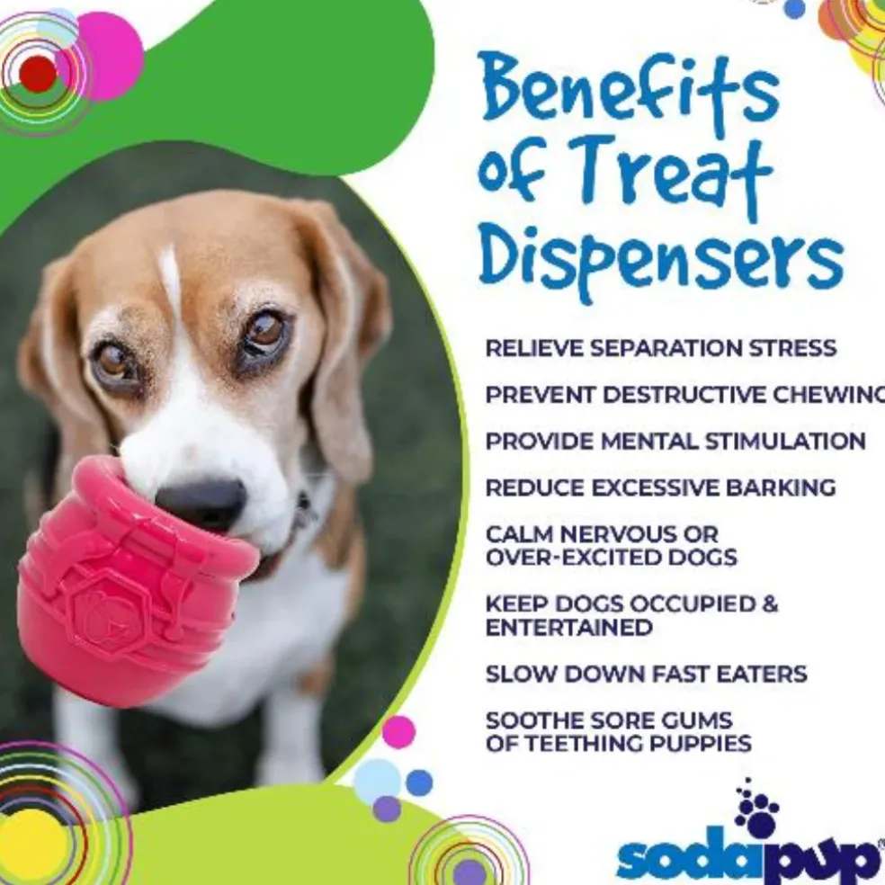 SodaPup Honey Pot Pup-X Durable Rubber Treat Dispenser Toy