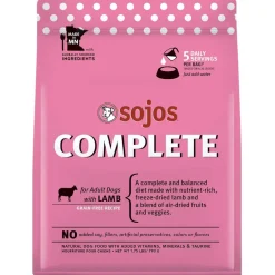 Sojos Complete Lamb Recipe Freeze-Dried Adult Food For Dogs, 7 lb