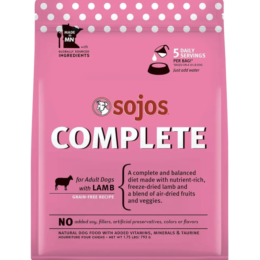 Sojos Complete Lamb Recipe Freeze-Dried Adult Food For Dogs, 7 lb