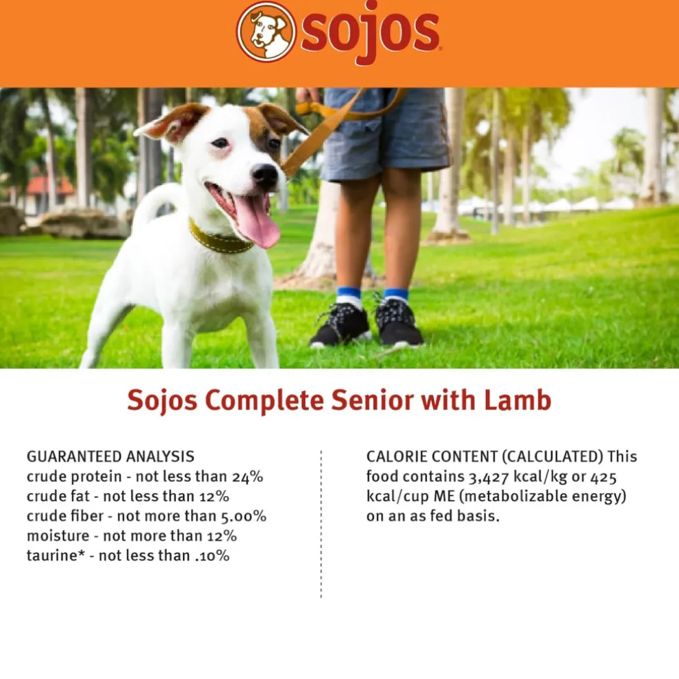 Sojos Complete Lamb Recipe Freeze-Dried Adult Food For Dogs, 7 lb