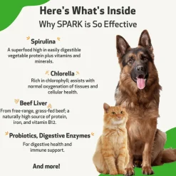 SPARK Daily Nutritional Greens Supplement For Dogs & Cats (3.53 oz)