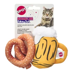 Spot American Take-Out Plush Cat Toy, 2-pack