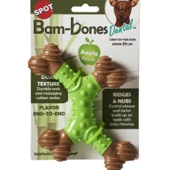 Spot Bam-Bones Dental X-Bone Apple Flavor Dog Chew Toy