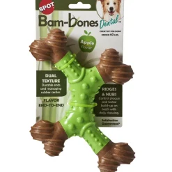 Spot Bam-Bones Dental X-Bone Apple Flavor Dog Chew Toy
