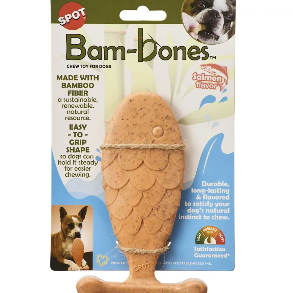 Spot Bam-Bones Fish Salmon Flavor Dog Chew Toy