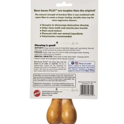 Spot Bam-Bones Plus Dino Bone Peanut Butter Flavor Dog Chew Toy, 7.25"