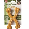 Spot Bam-Bones Plus Double WishBone Peanut Butter Flavor Dog Chew Toy, 7"