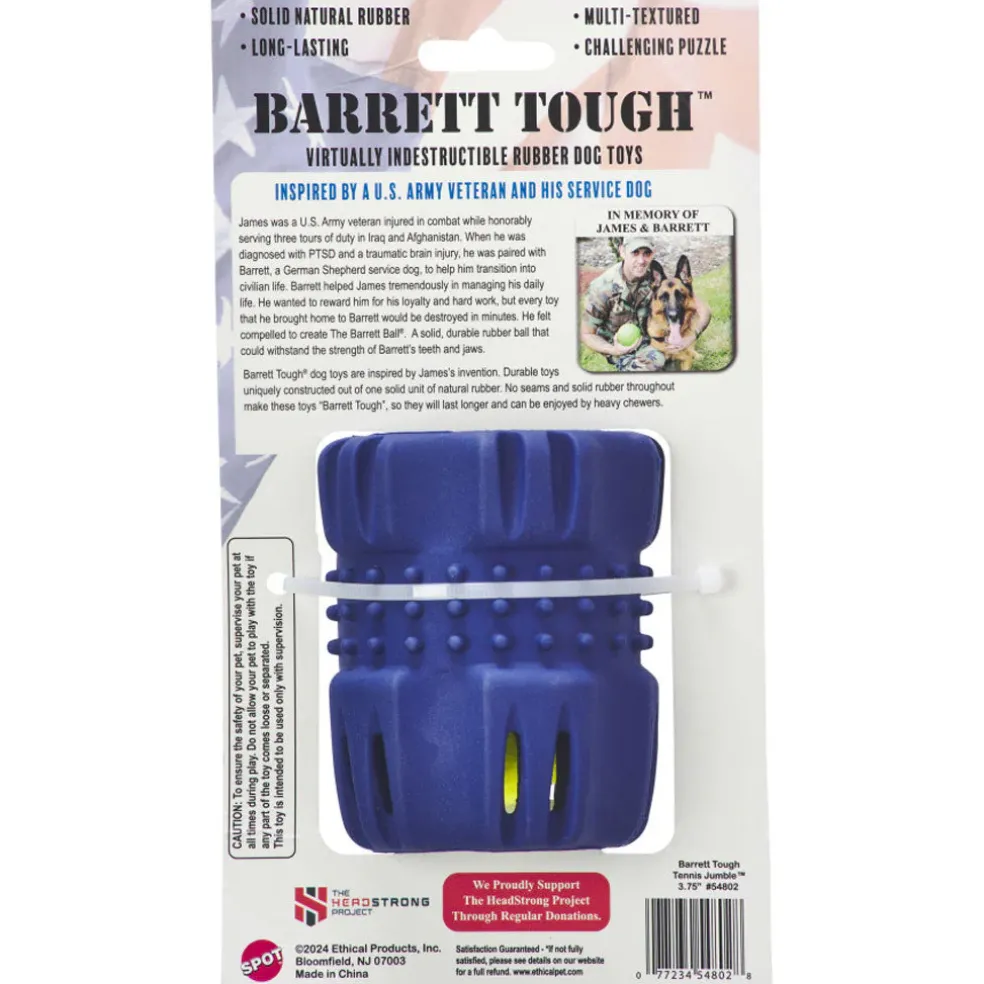 Spot Barrett Tough Tennis Jumble Dog Toy Blue, Small