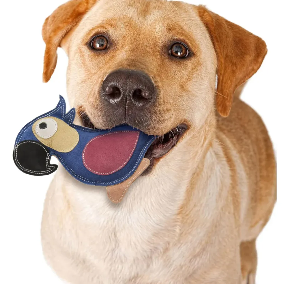Spot Dura-Fused Colors Leather Parrot Dog Toy - Assorted colors