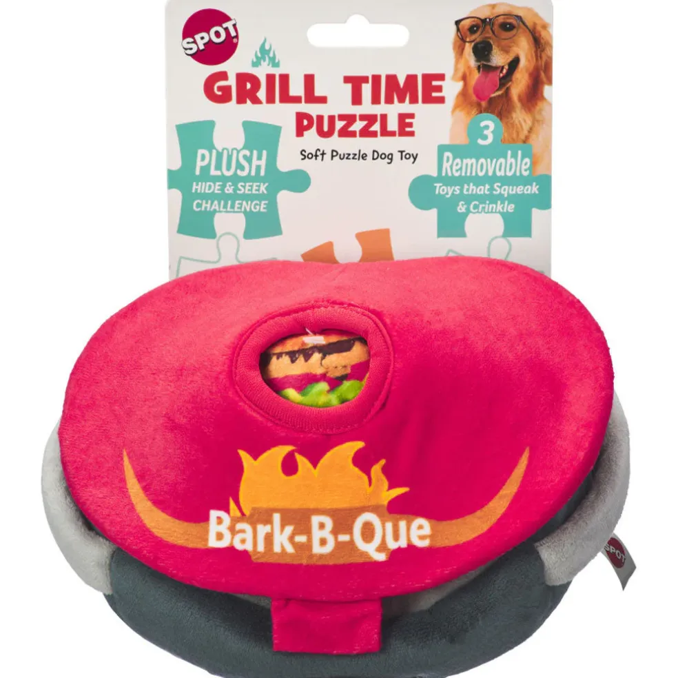 Spot Grill Time Puzzle Plush Dog Toy, 8"