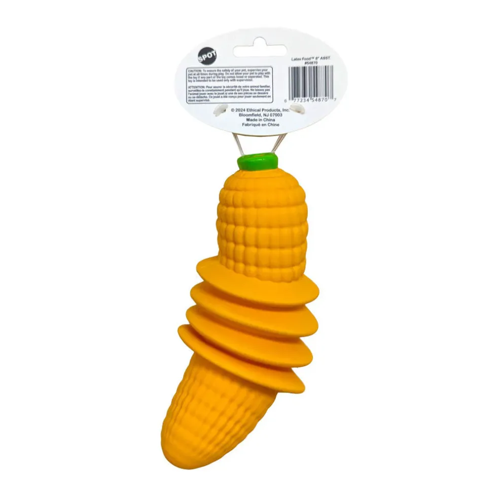 Spot Latex Foods Dog Toy, Assorted, 8-in