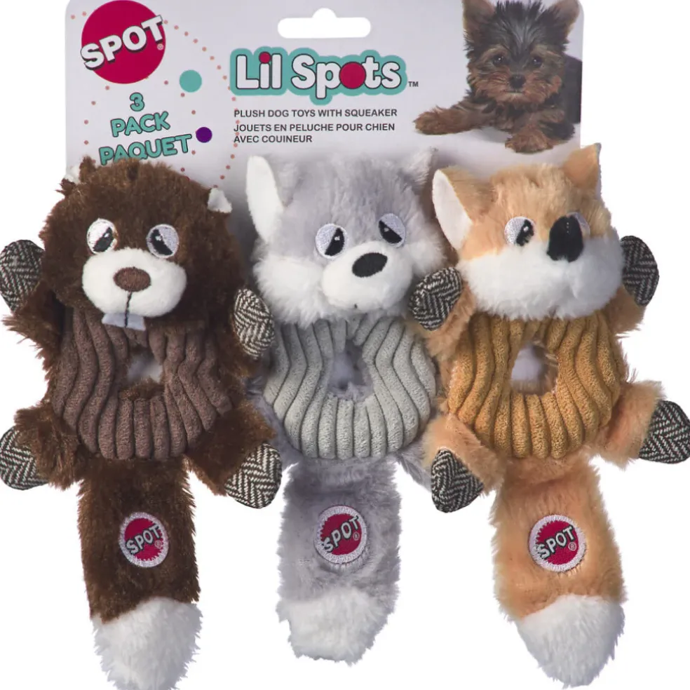 Spot Lil Spots Donut Crincklers Toy for Dogs 7" (Assorted Colors)