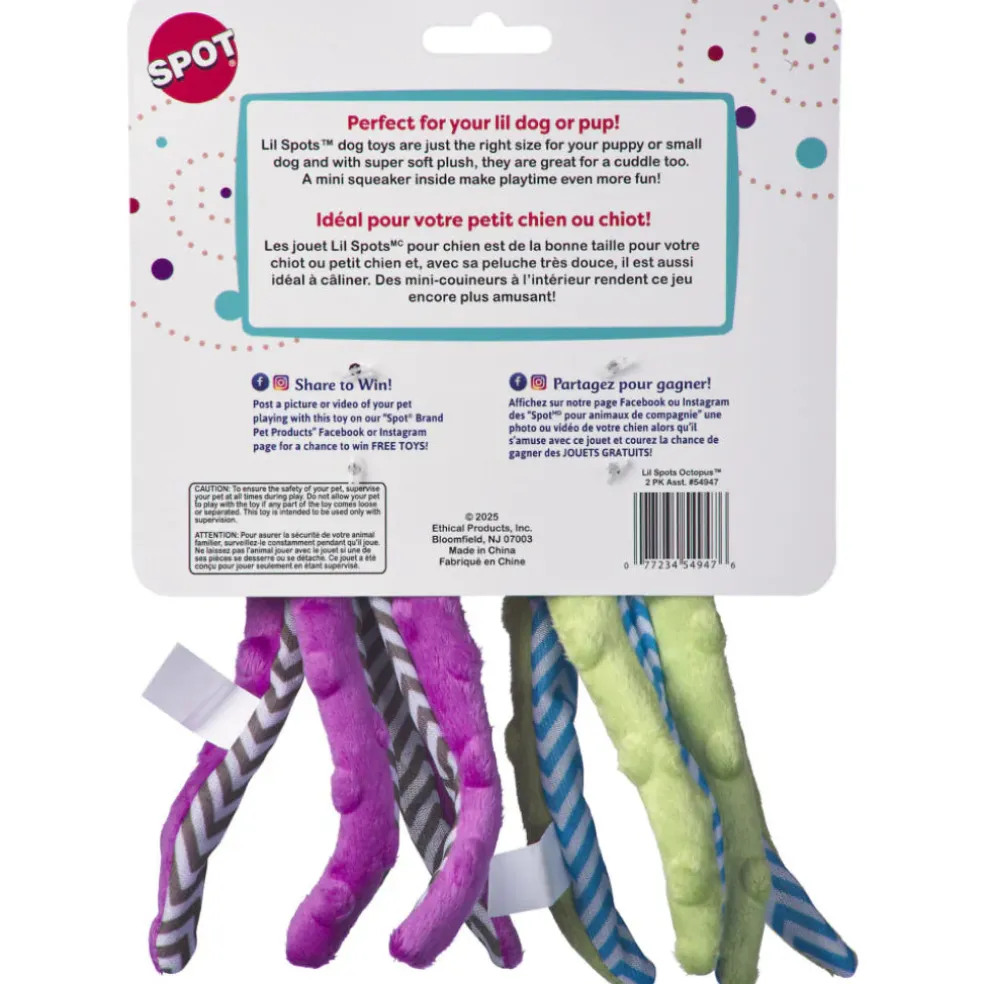 Spot Lil Spots Octopus Toy for Dogs 8" (Assorted Colors)