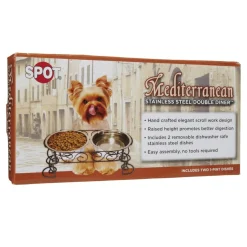 Spot Mediterranean Double Diner Bowls for Dogs & Cats