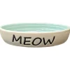 Spot Meow Oval Cat Bowl Green 6"