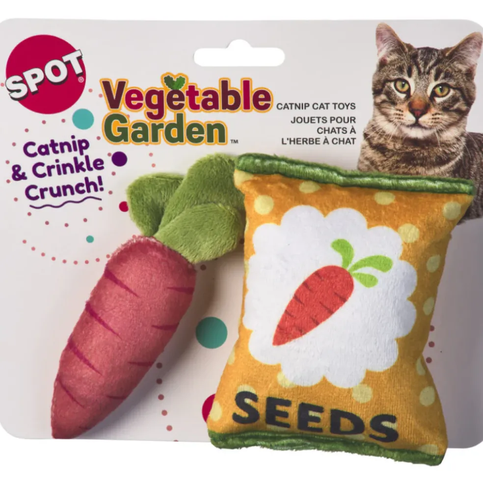 Spot Vegetable Garden Crinkly Catnip Cat Toys, assorted colors (2 pack)