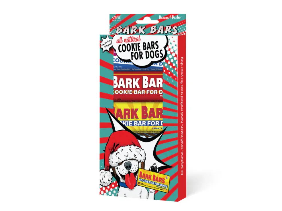 Spunky Pup Bark Bars Variety Pack Dog Treats, 6-oz