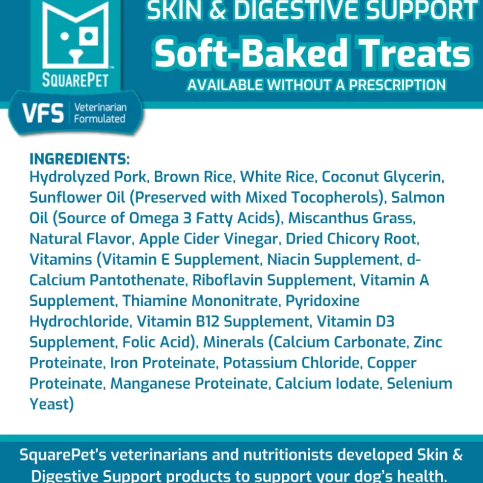 SquarePet VFS Skin & Digestion Support Soft Baked Dog Treats (6 oz)