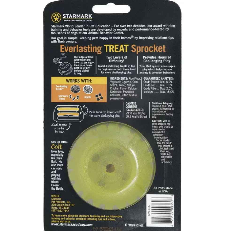 Starmark Everlasting Sprocket Tough Treat Dispenser Dog Toy