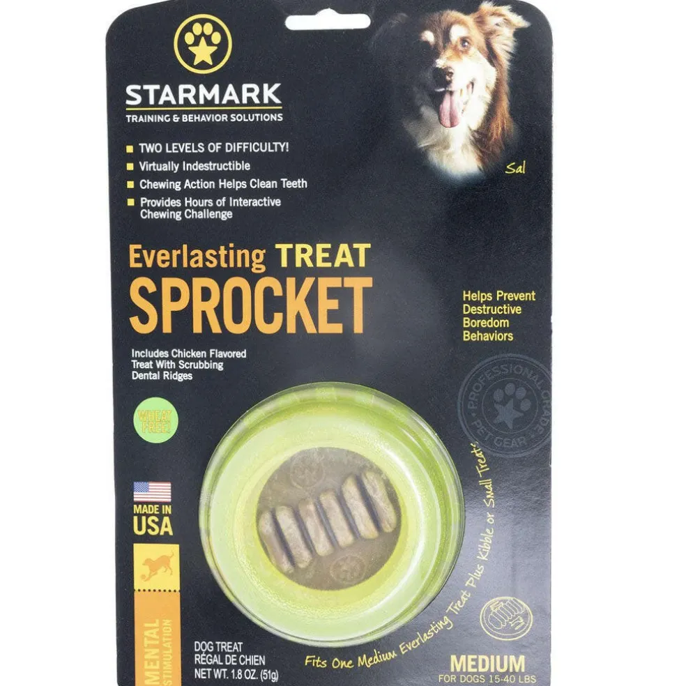 Starmark Everlasting Sprocket Tough Treat Dispenser Dog Toy