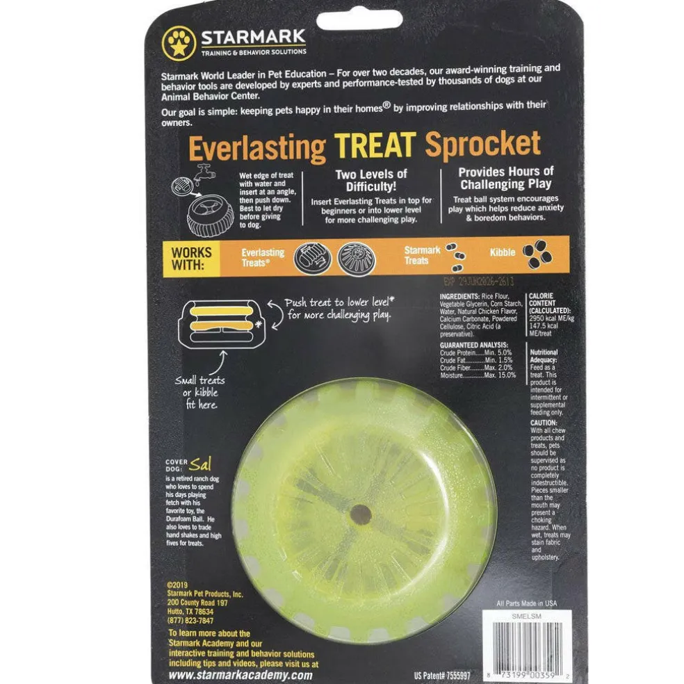 Starmark Everlasting Sprocket Tough Treat Dispenser Dog Toy