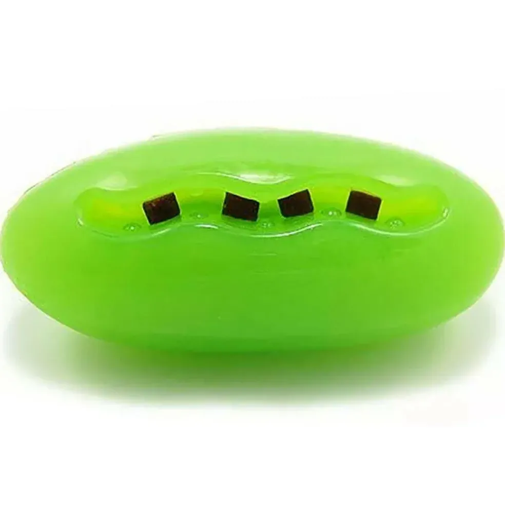 Starmark Pickle Pocket Treat Dispensing Dog Toy, Green/Yellow, One Size