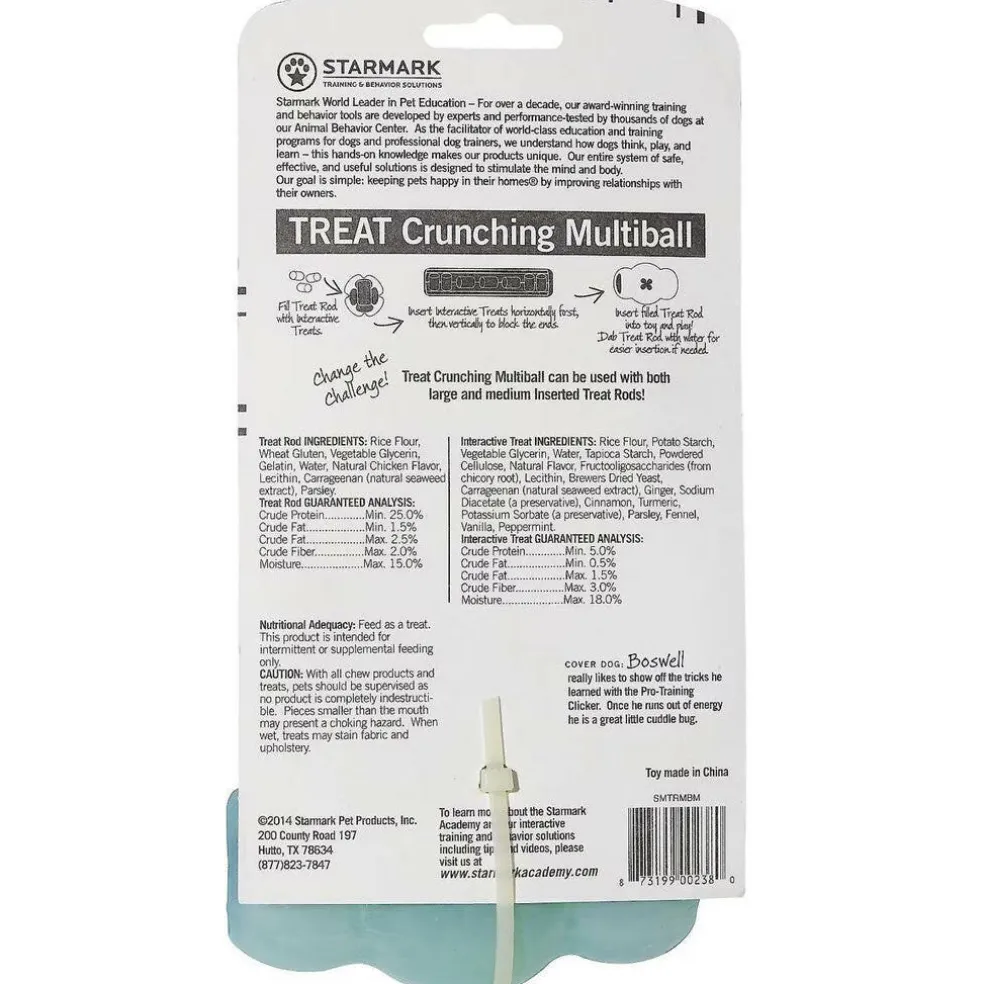 Starmark Treat Crunching Multiball Treat Dispenser, Green, Large 9.5 in