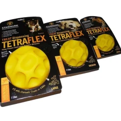 Starmark Treat Dispensing Tetraflex Dog Toy, Yellow