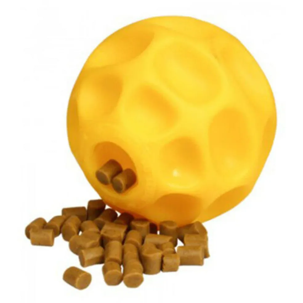 Starmark Treat Dispensing Tetraflex Dog Toy, Yellow