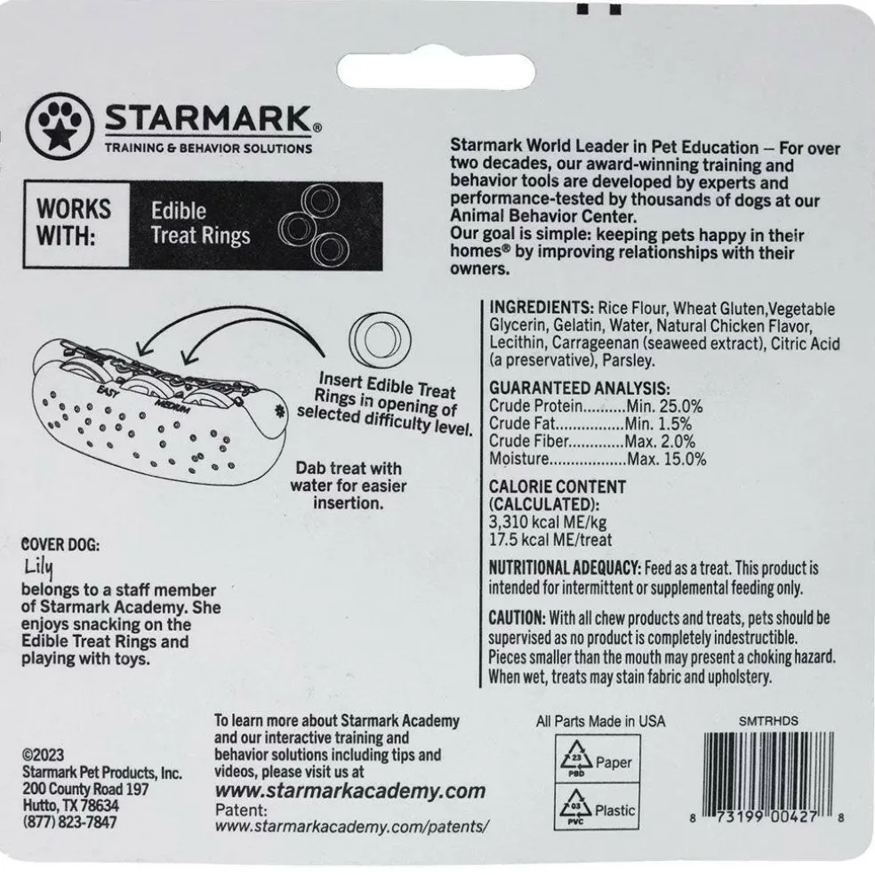 Starmark Treat Ringer Hot Dog Treat Dispenser Dog Toy