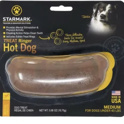 Starmark Treat Ringer Hot Dog Treat Dispenser Dog Toy