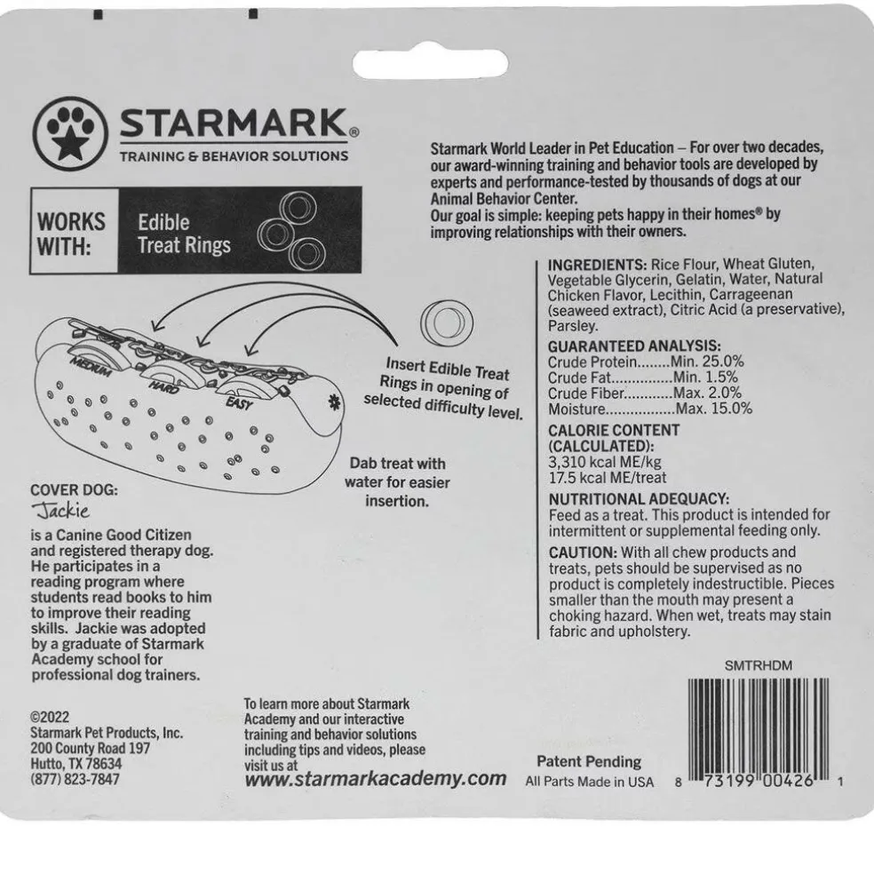 Starmark Treat Ringer Hot Dog Treat Dispenser Dog Toy