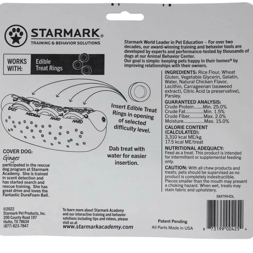 Starmark Treat Ringer Hot Dog Treat Dispenser Dog Toy