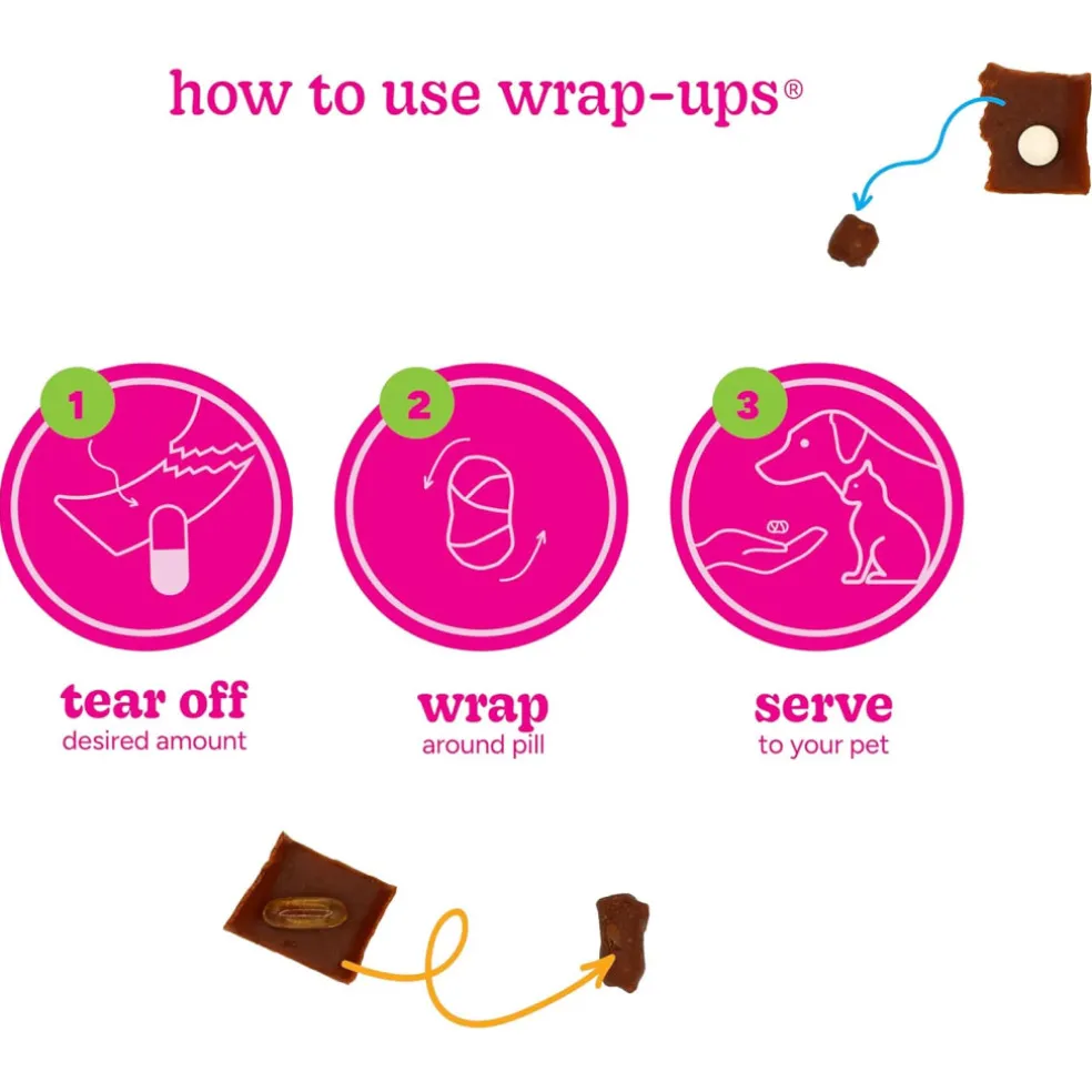 Stashios Wrap-Ups Bacon Cheeseburger Flavor Pill Wrapper for Dogs & Cats (2 oz)