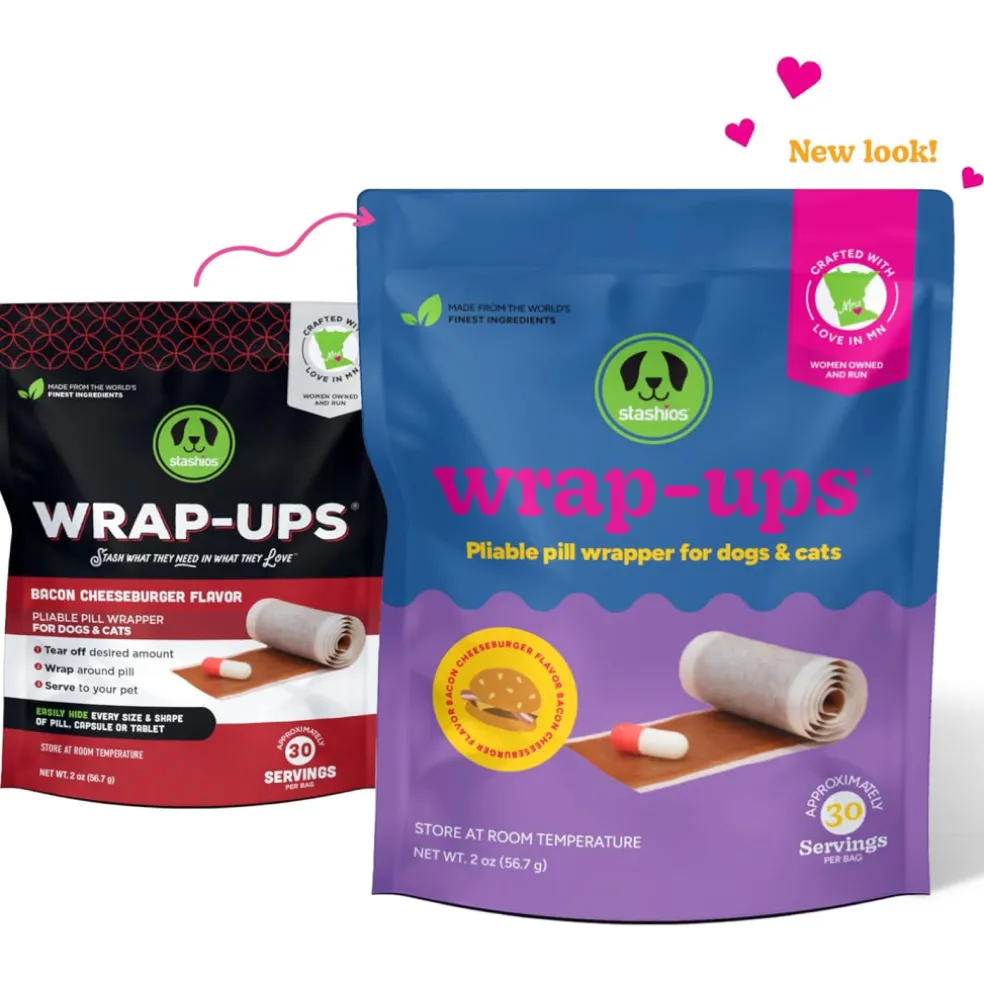 Stashios Wrap-Ups Bacon Cheeseburger Flavor Pill Wrapper for Dogs & Cats (2 oz)