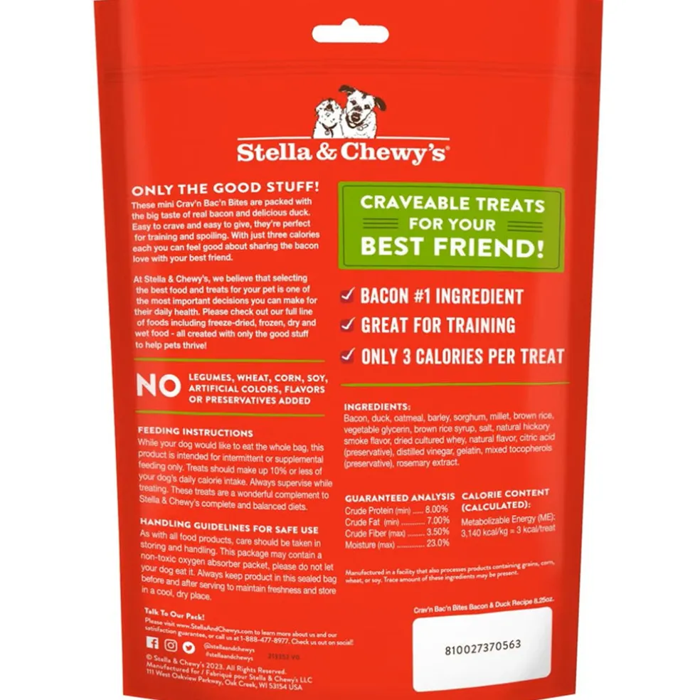 Stella & Chewy's Crav'n Bac'n Bites Bacon & Duck Recipe Dog Treats (8.25 oz)