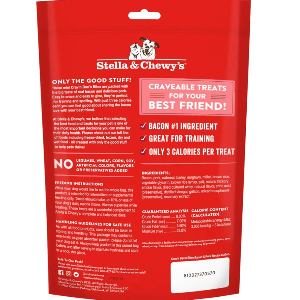 Stella & Chewy's Crav'n Bac'n Bites Bacon & Pork Recipe Dog Treats (8.25 oz)