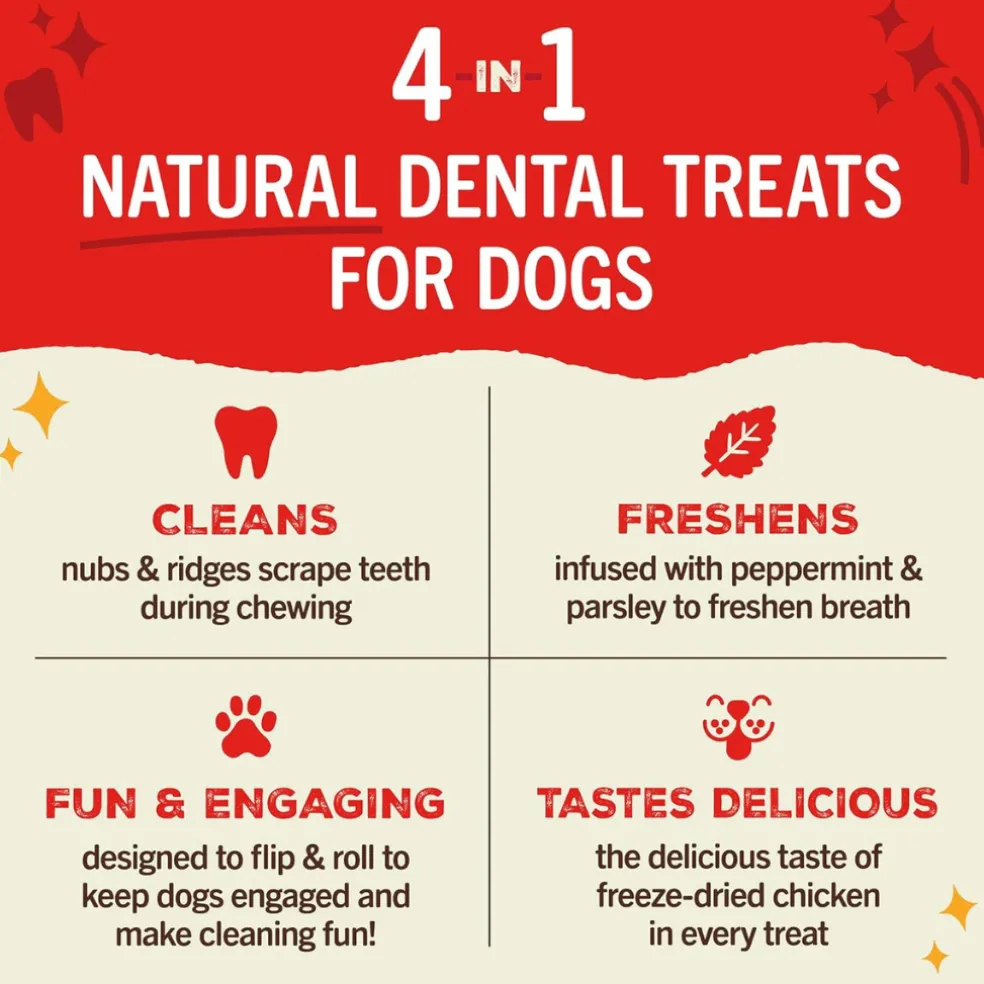 Stella & Chewy's Dental Delights 4-in-1 Dental Treats for Dogs