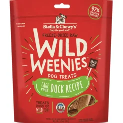 Stella & Chewy's Duck Wild Weenies Freeze-Dried Raw Dog Treats (3.25 oz)