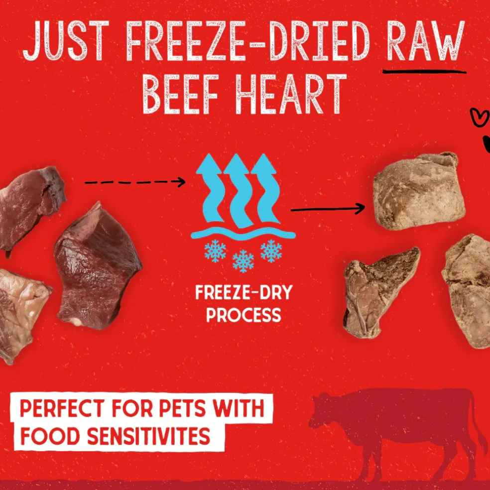 Stella & Chewy's Free-Dried Beef Hearts Dog Treats (3 oz)