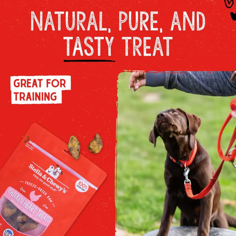 Stella & Chewy's Free-Dried Chicken Hearts Dog Treats